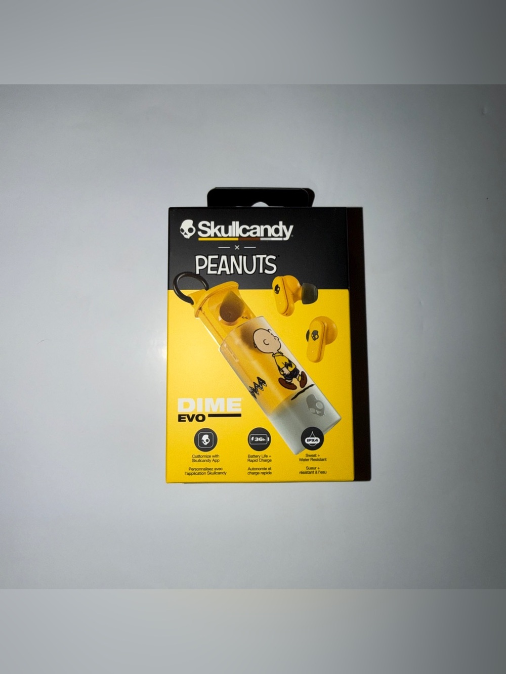Skullcandy × Peanuts Charlie Brown Dime EVO ear buds